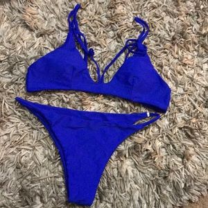 Royal blue bathing suit